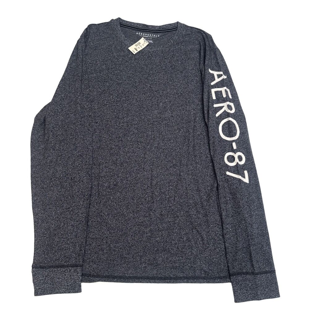 Mens AEROPOSTALE Long Sleeve Grey AERO-87 Shirt Size XXL New With Tags #6959